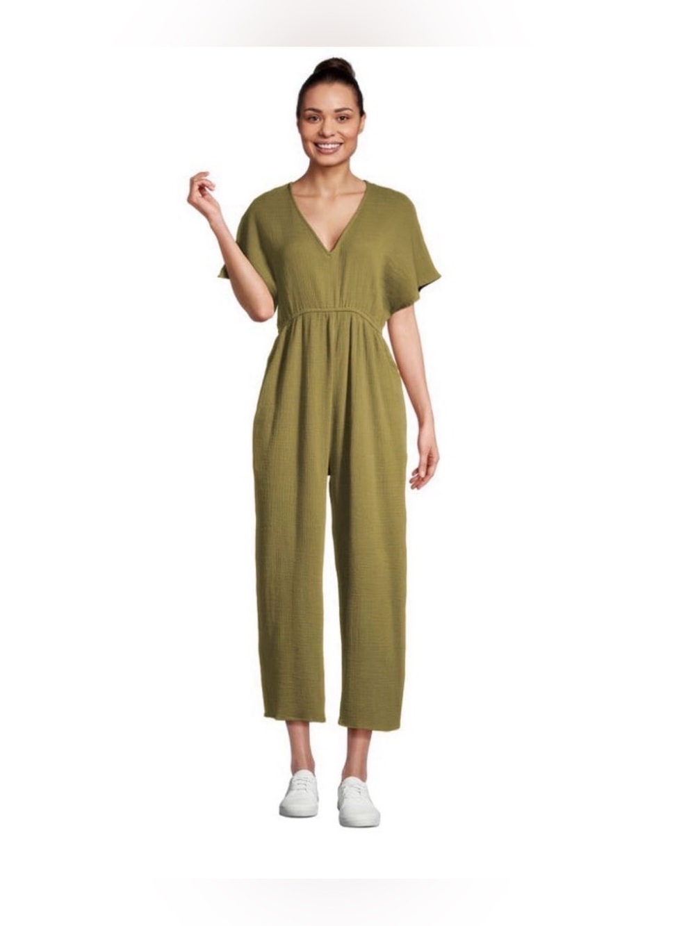 World Market: Short-Sleeve Bohemian Gauze Jumpsuit Size XS (NWT)